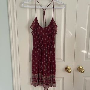 Hollister Mini Dark Red Dress Sz S
